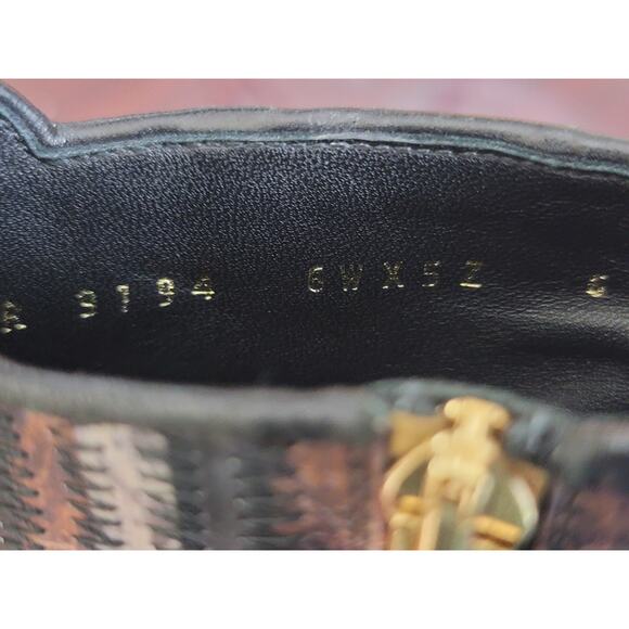 Salvatore Ferragamo Zig Zag Stitch Leather‎ Booties Ankle Boots Tricolor - Picture 7 of 11